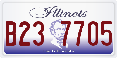 IL license plate B237705