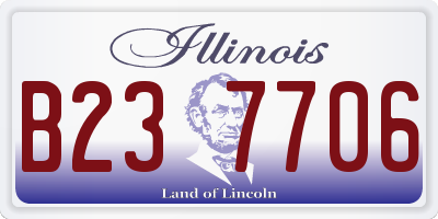 IL license plate B237706