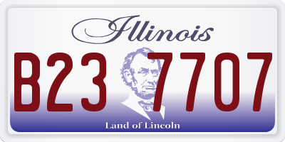 IL license plate B237707