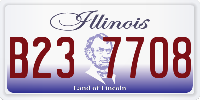 IL license plate B237708