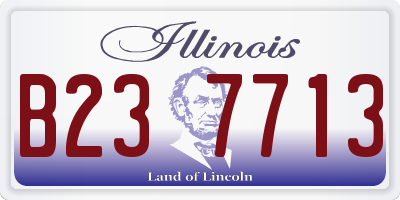 IL license plate B237713