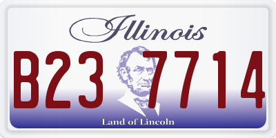 IL license plate B237714
