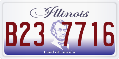 IL license plate B237716