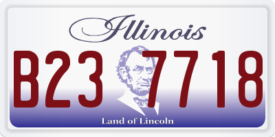 IL license plate B237718