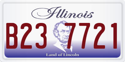IL license plate B237721