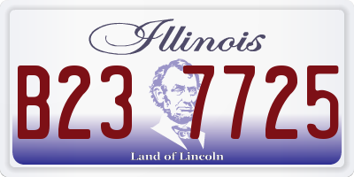 IL license plate B237725