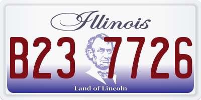 IL license plate B237726
