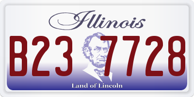 IL license plate B237728