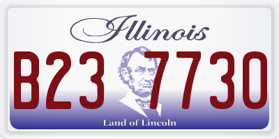IL license plate B237730