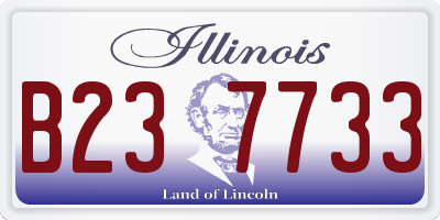 IL license plate B237733
