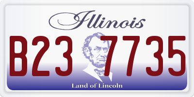 IL license plate B237735