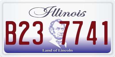 IL license plate B237741