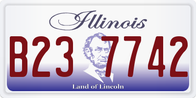 IL license plate B237742
