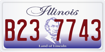IL license plate B237743