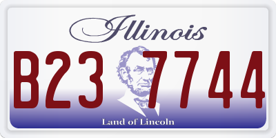 IL license plate B237744