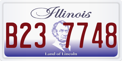 IL license plate B237748