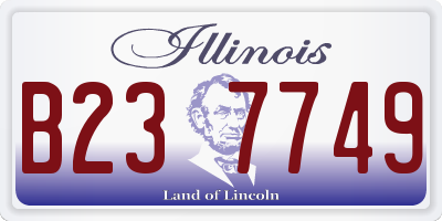 IL license plate B237749