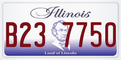 IL license plate B237750