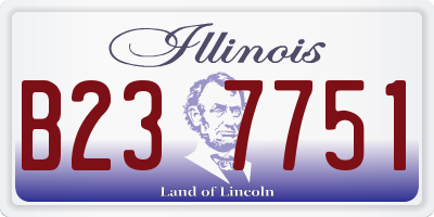 IL license plate B237751