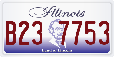 IL license plate B237753