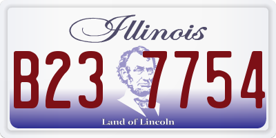 IL license plate B237754