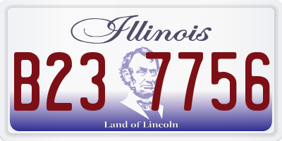 IL license plate B237756