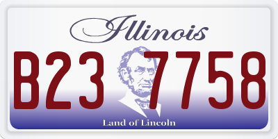 IL license plate B237758