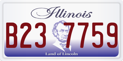 IL license plate B237759