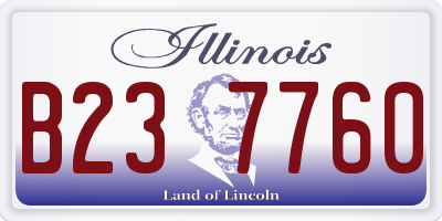 IL license plate B237760