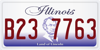 IL license plate B237763