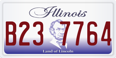 IL license plate B237764