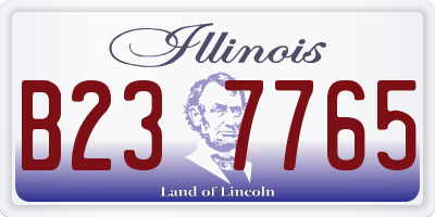 IL license plate B237765