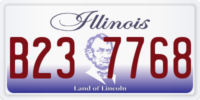 IL license plate B237768