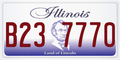 IL license plate B237770