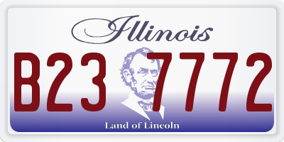 IL license plate B237772