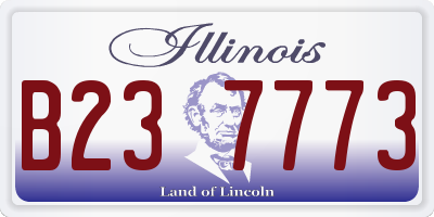 IL license plate B237773