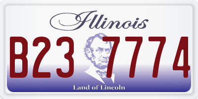 IL license plate B237774