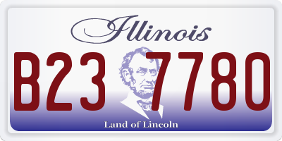 IL license plate B237780