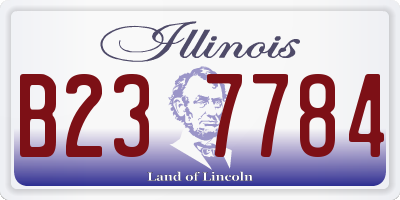 IL license plate B237784
