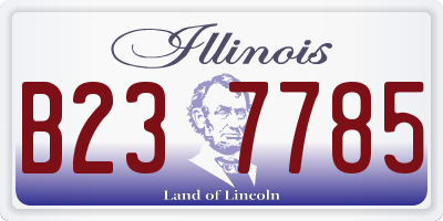 IL license plate B237785