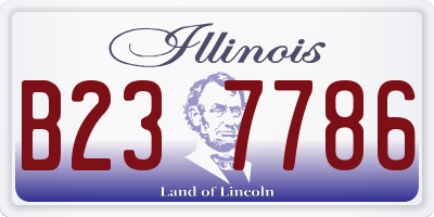 IL license plate B237786
