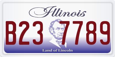 IL license plate B237789