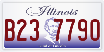 IL license plate B237790