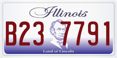 IL license plate B237791