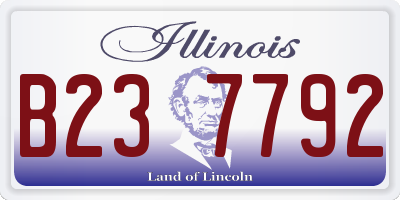 IL license plate B237792