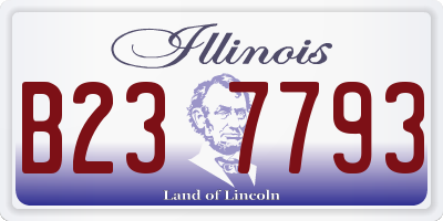 IL license plate B237793