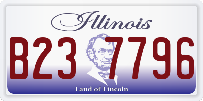 IL license plate B237796