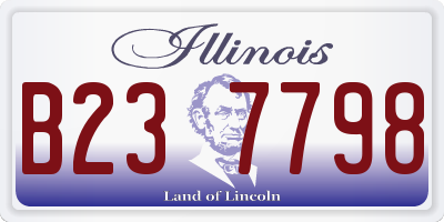 IL license plate B237798
