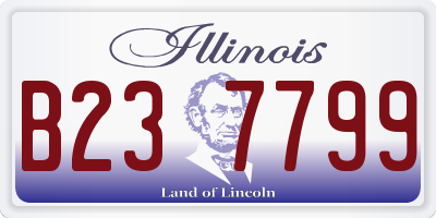 IL license plate B237799