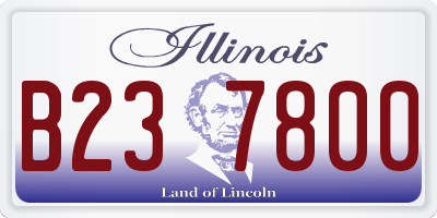 IL license plate B237800